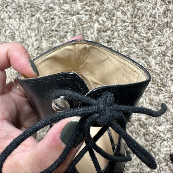 Nine West Thelimito Pointed Toe Ankle Strap Pump Heels In Black - Picture 8 of 8